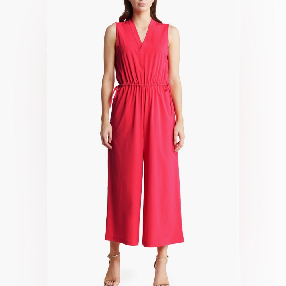Calvin Klein Comm V-Neck Sleeveless Jumpsuit